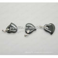 01P1005S/ heart shape pendant/heart charm/hollow heart fitting/heart shape accessory with silver finding/hollow peach pendant